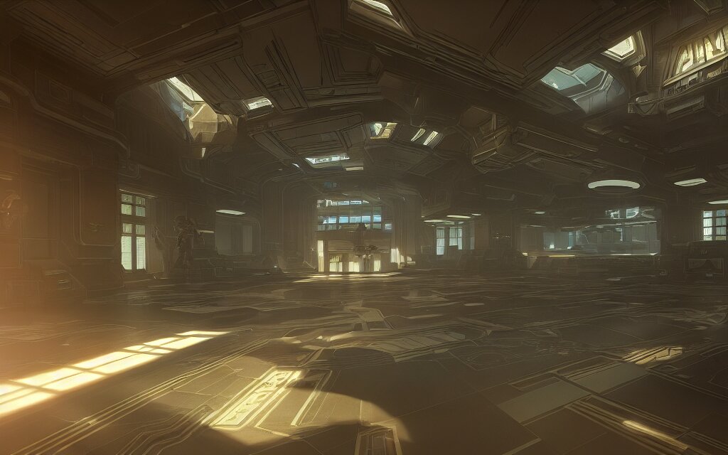 halo 3 building interiors!, high ceilings!, beautiful lighting, vivid colors!, highly detailed, cinematic, octane render, 4 k, trending on artstation, deviantart featured 