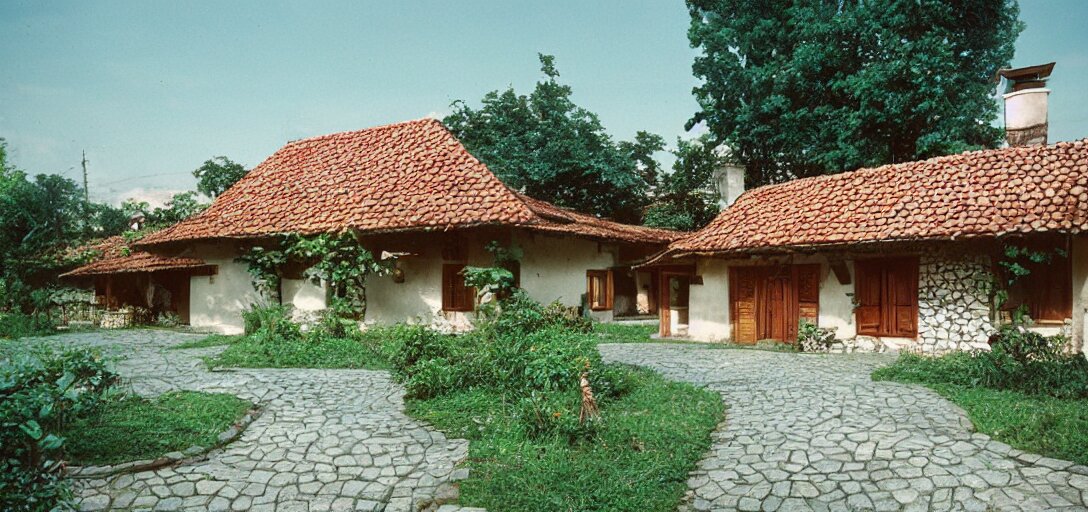 house in carpathian vernacular style. outdoor landscaping designed by roberto burle marx. fujinon premista 1 9 - 4 5 mm t 2. 9. portra 8 0 0. 