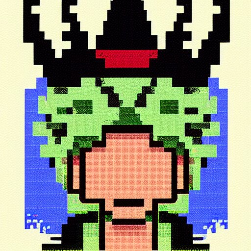 evil wizard, 16x16 pixel art, MS-DOS, 1994