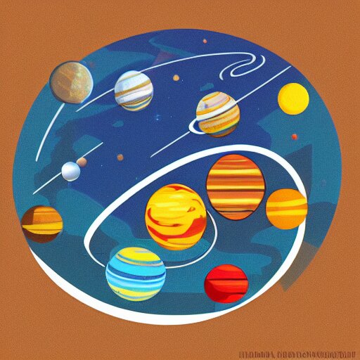 cute isometric solar system 