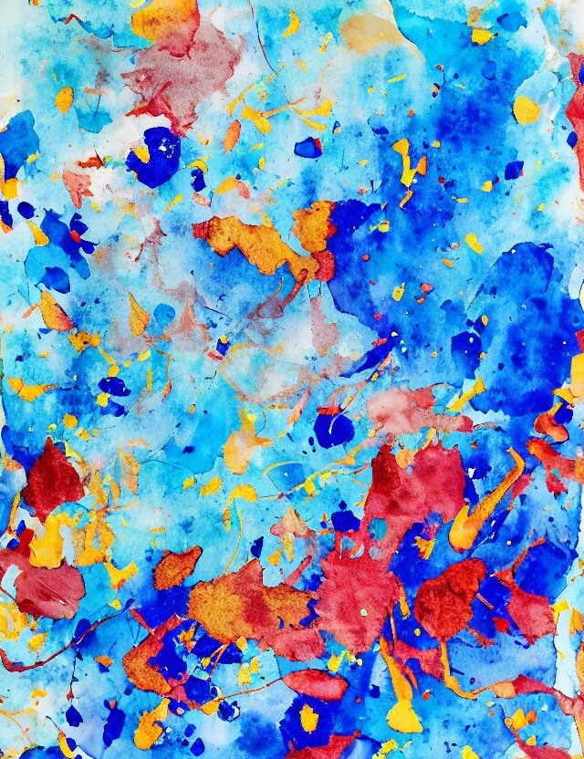 abstract composition with watercolor and indian ink dripped on broken pieces of colored shiny glass tiny realistic rooftops and a blue sea, Acrylic Paint, Oil Paint, Dripping Paint, Splatter Paint, Exterior, Stellation, Seaglass, Ruby, Lapis Lazuli, Agate, Firework, De-Noise