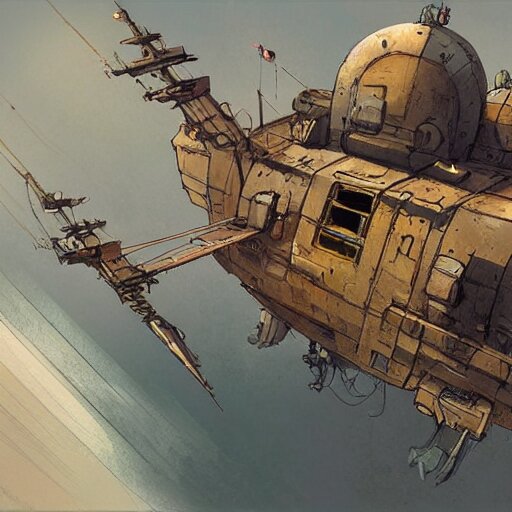 flying ship by Ian McQue