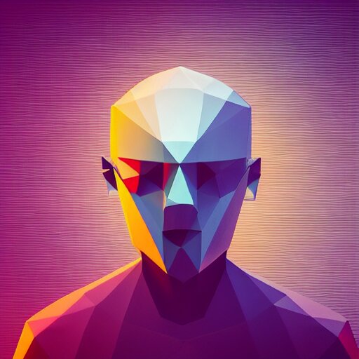 Rule of thirds. Badass. Cool. Neat. In the style of faceted glass geometric abstract art. 4k. HDR. Award-winning. Raytracing. Global illumination. Ambient occlusion. Blue color scheme. Octane render of a cool abstract geometric head forum avatar character. Futuristic. badass. interesting. intriguing. stylish. 