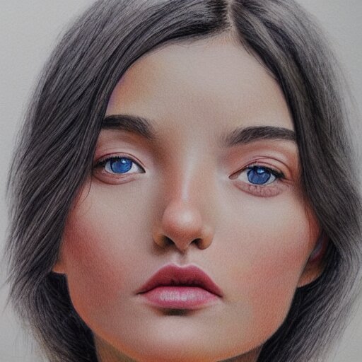  Colored pencil art on paper, highly detailed, artstation, portrait, Caran d'Ache Luminance