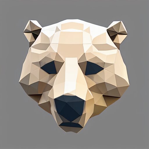 low poly bear 