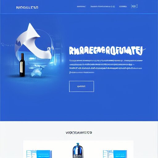 minimalistic clean website brand design portal, blue background with white text, large tab layout on the left, pleasing colors and readable fonts, featuring a corporate brand logo image