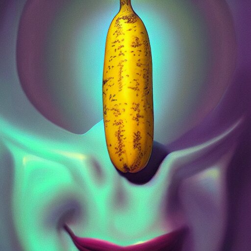 An extremely psychedelic portrait of a banana, surreal, LSD, face, detailed, intricate, elegant, lithe, highly detailed, digital painting, artstation, concept art, smooth, sharp focus, illustration