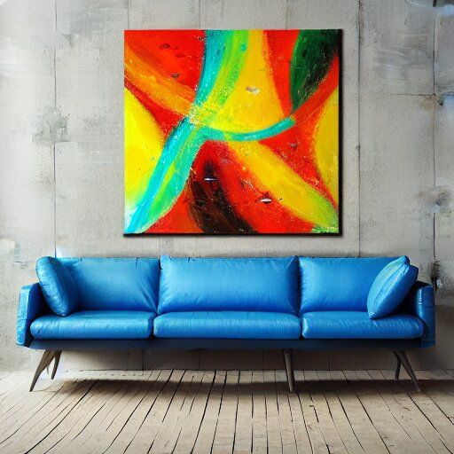 award-winning large colorful abstract art painting