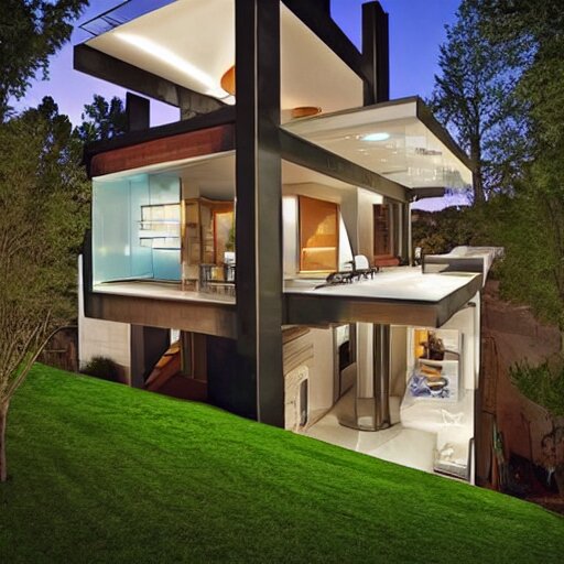 home of the future!! single level. picasso - inspired. trending, award - winning, featured in architecture digest 