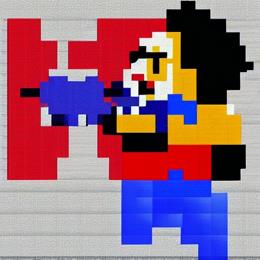 pixel art of danny devito in street fighter 