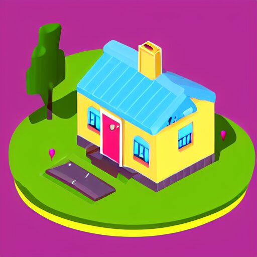 cute isometric house 