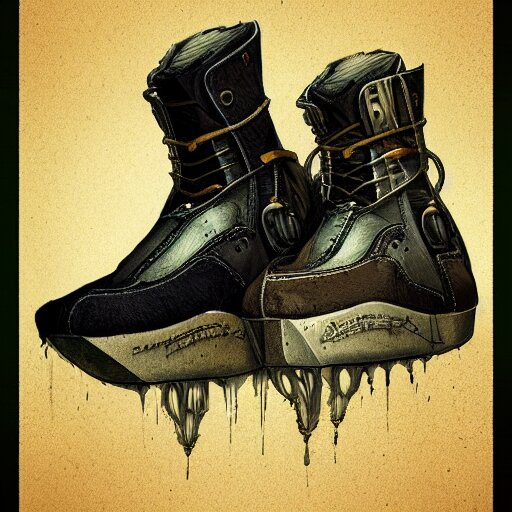 sneaker concept art, steampunk, sharp focus, illustration, concept art by tooth wu 