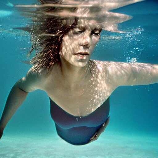 underwater photography full portrait of a young beautiful woman swimming by terry o'neill 