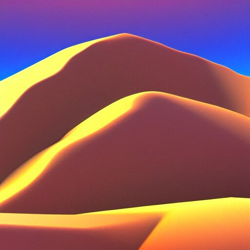 abstract computer generated image of a mountain range, a low poly render by Gabriel Dawe, trending on polycount, generative art, low poly, rendered in cinema4d, terragen