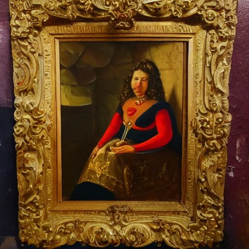 the most beautiful treasure within the castle's treasure room. oil on canvas. 