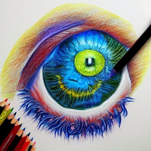  Colored pencil art on paper, highly detailed, artstation, PrismaColor