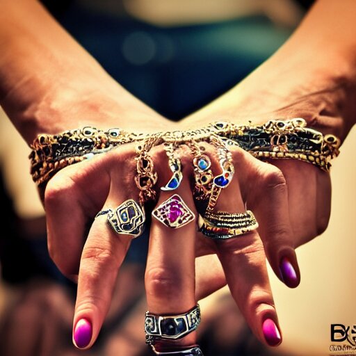 Photo of a hand Jewellery model, bold, self confidence, cinematic,HDR,focus,