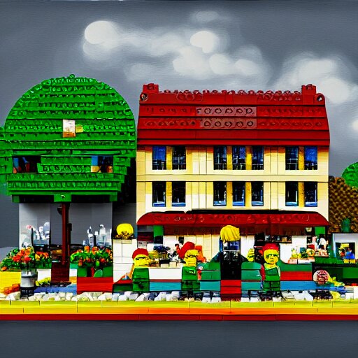 lego house, highly detailed, digital painting 