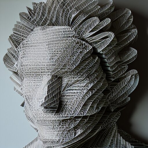 a photograph of a man made entirely of paper 