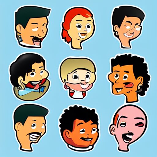 a whatsapp stickers pack of lunch time, cartoon 