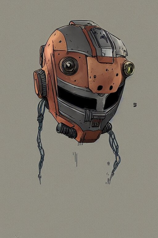 
robot ninja mask helmet bot borderland that looks like it is from Borderlands and by Feng Zhu and Loish and Laurie Greasley, Victo Ngai, Andreas Rocha, John Harris 
