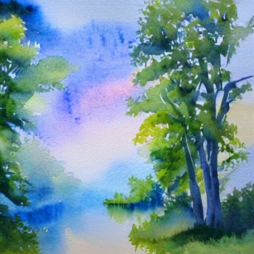  watercolor painting landscape 