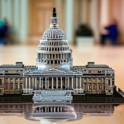 washington dc, capitol building, legos, legoset, vintage, aerial view, double - exposure, 3 d, floodlight, ray tracing reflections 