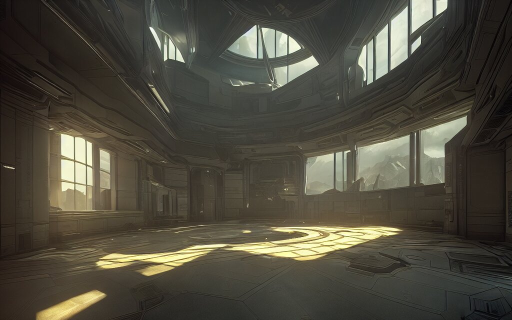 halo 3 building interiors!, high ceilings!, beautiful lighting, vivid colors!, highly detailed, cinematic, octane render, 4 k, trending on artstation, deviantart featured 