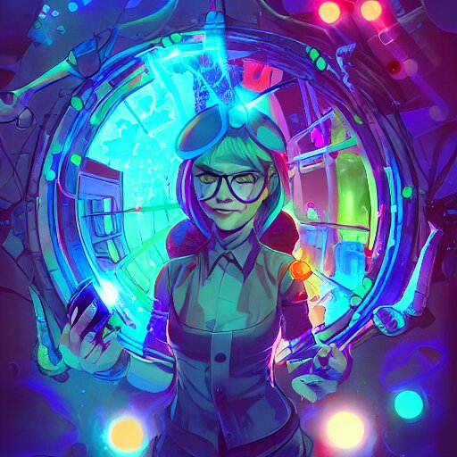 skill magic geek inside matrix deepdream radiating a glowing aura stuff loot legends stylized digital illustration video game icon artstation lois van baarle, ilya kuvshinov, rossdraws, 