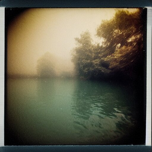 jerma 9 8 5, dark, murky water, underwater, old polaroid, expired film, 