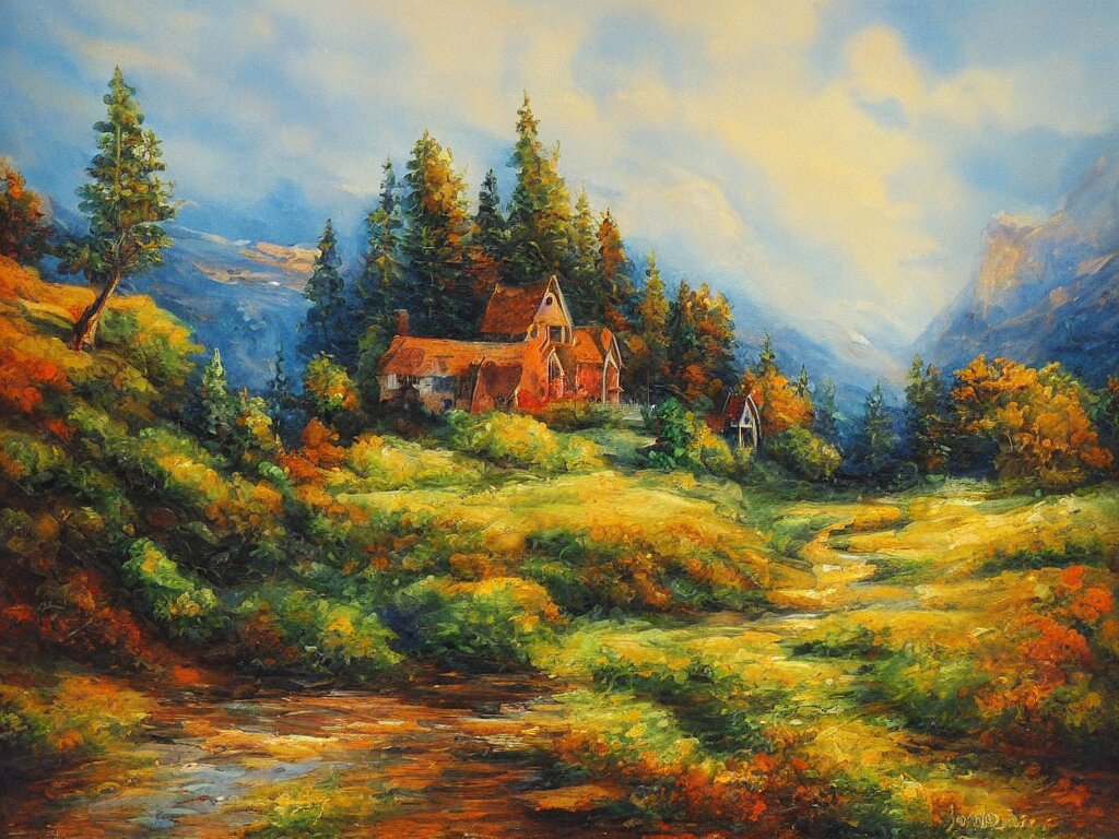 a beautiful landscape painting, trending on arstation 