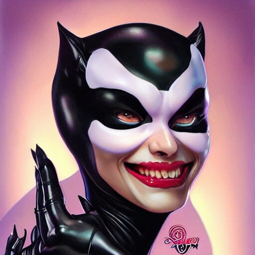 Lexica - Lofi venom catwoman portrait, Pixar style, by Tristan Eaton ...