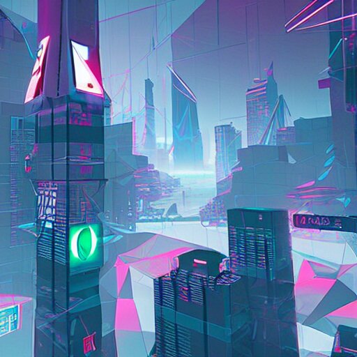 polygonal cyberpunk