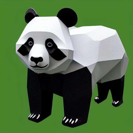 low polygon panda 3d