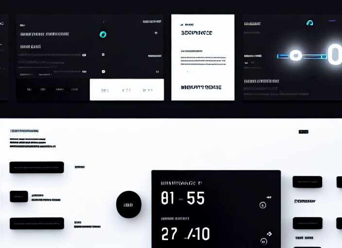 a futuristic interface ui hud, 8 k, sleek black and white 