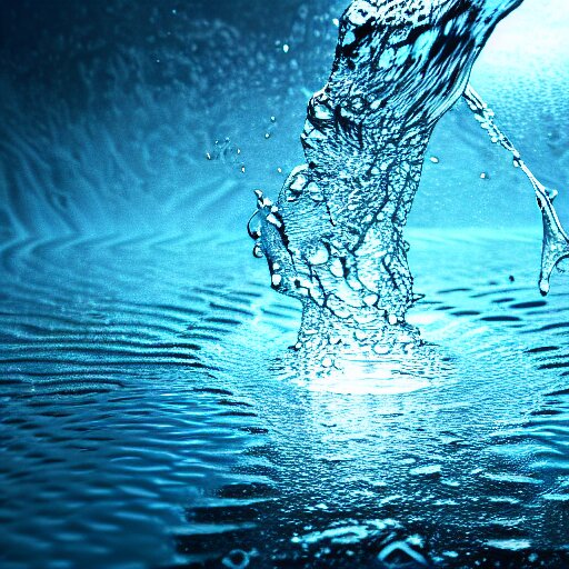 Lexica - Splashing Water, Hyperrealistic Simulation, Refractions And 