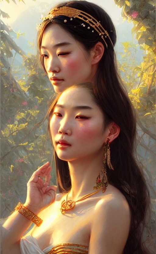 a beautiful taiwan goddess with sundress with jewelry | | winter, realistic shaded, unpleasant face, good looking, fine details, realistic shaded lighting poster by greg rutkowski, magali villeneuve, artgerm, jeremy lipkin and michael garmash and macoto takahashi 