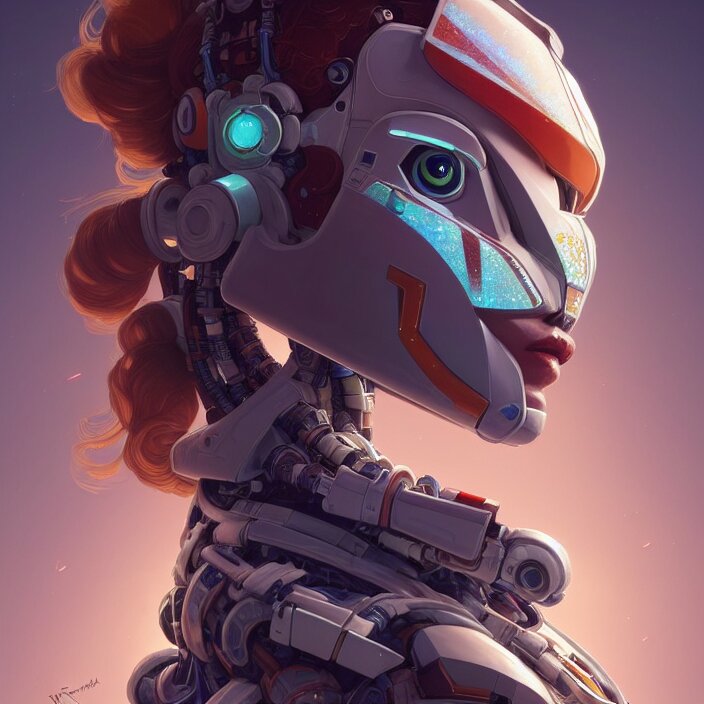 symmetry!! portrait of a robot astronaut, floral! horizon zero dawn machine, intricate, elegant, highly detailed, digital painting, artstation, concept art, smooth, sharp focus, illustration, art by artgerm and greg rutkowski and alphonse mucha, 8 k 