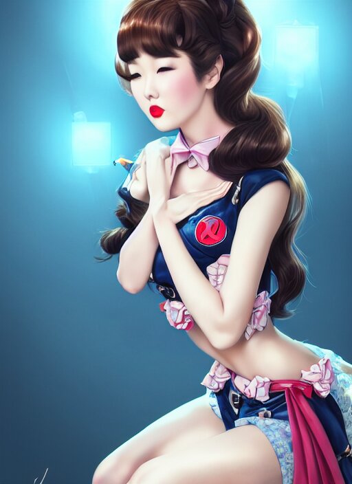 a pin up and beautiful fashion dreamlke japan girl with lv jewelry, character art, art by artgerm, wlop, loish, hyperdetailed, 8 k realistic, symmetrical, global illumination, radiant light, frostbite 3 engine, cryengine, dof, trending on artstation, digital art, chanel, dior, detailed background 