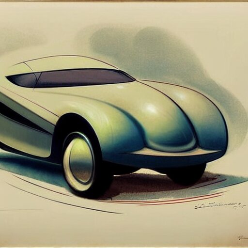 (((((1950s futuristic show car . muted colors.))))) by Jean-Baptiste Monge !!!!!!!!!!!!!!!!!!!!!!!!!!!