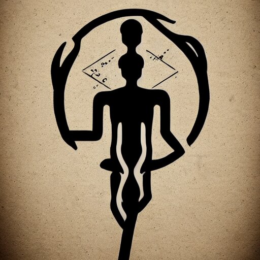 Transhumanist tattoo design, uplifting, minimalist, clean, trending on ArtStation