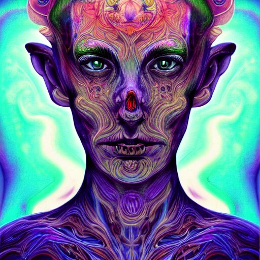 an extremely psychedelic portrait of a ghost, surreal, lsd, face, detailed, intricate, elegant, lithe, highly detailed, digital painting, artstation, concept art, smooth, sharp focus, illustration, art 