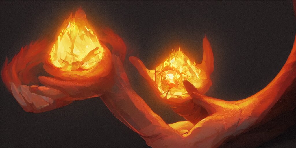 magic ring with a diamond, fire, flame, engraving, d & d, item, graphic, close - up, design, shimmer, artbook, page, detailed, trending on artstation, cgsociety, ralph mcquarrie and greg rutkowski 