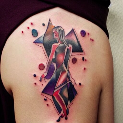 a tattoo inspired by the musical artist aurora aksnes, abstract, pritty. 