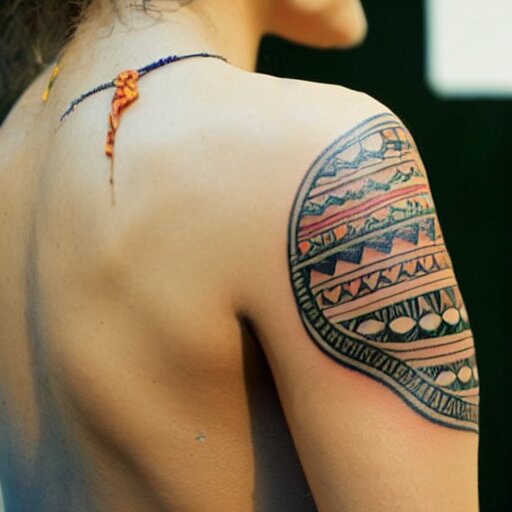 girl with a tribal tatoo 