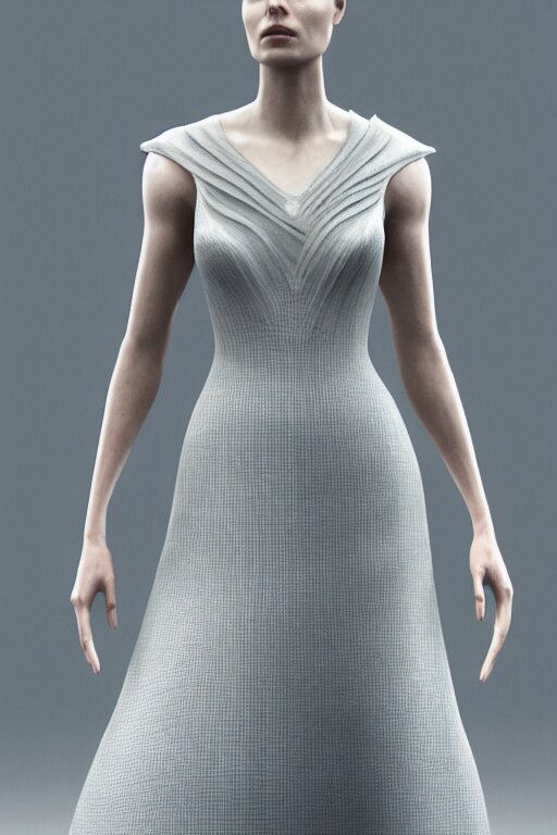 Elegant Beautiful dress Inspired by Interstellar with a Beautiful atmospheric background by Carlos Paboudjian. Ultra HD, Realistic. Octane Render, V-Ray. Hyper realism. Ultra Detailed. Sharp. 50mm, f/1.8