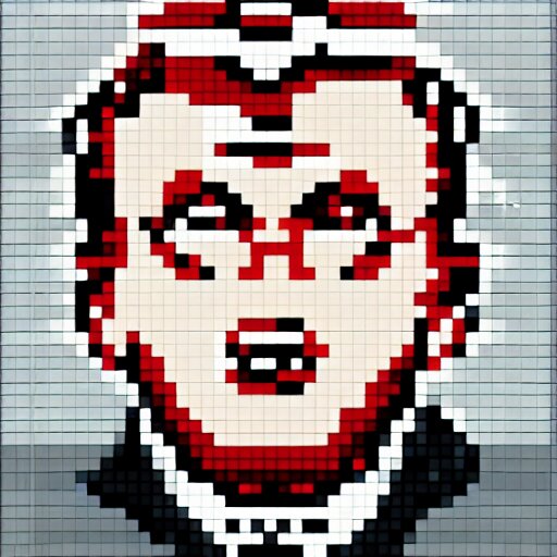 2 d pixel art of donald trump 