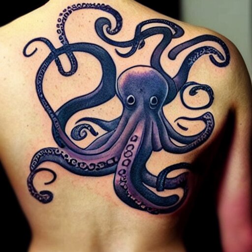 surreal octopus tattoo 