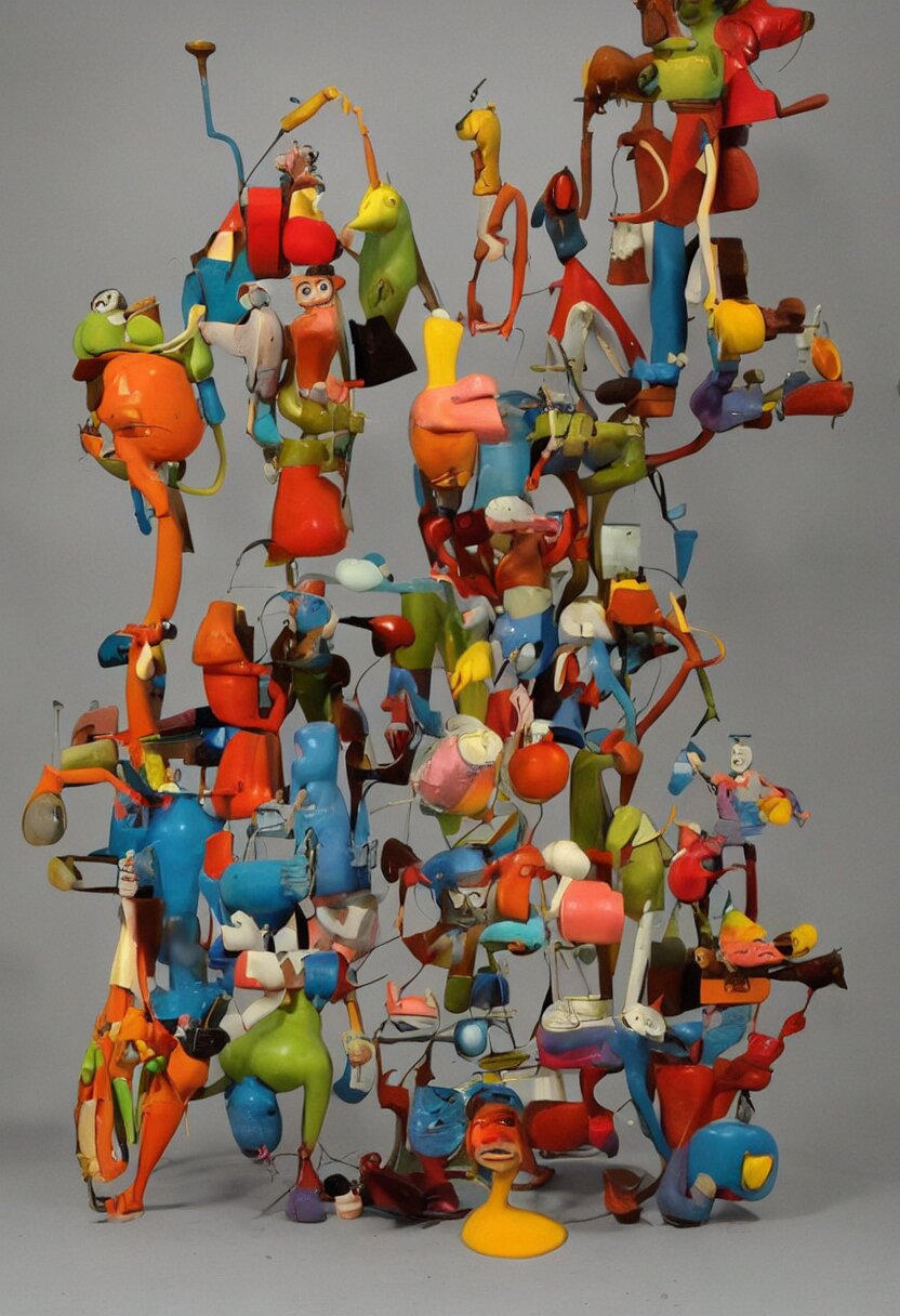 1 9 6 0 s weirdo cartoon sculpture toy on display 