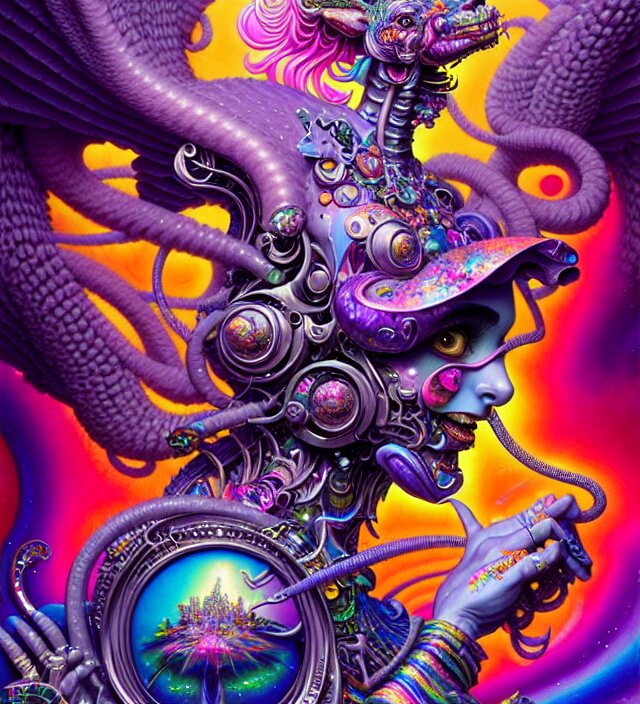 lisa frank pattern fantasy character portrait, ultra realistic, wide angle, intricate details, blade runner artifacts, highly detailed by peter mohrbacher, wayne barlowe, boris vallejo, hajime sorayama aaron horkey, gaston bussiere, craig mullins 